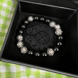 Chrome Hearts Onyx Bead Bracelet