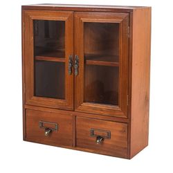 Rustic Vintage Mini Wood Counter Top Cabinet, Wall Mount Pine