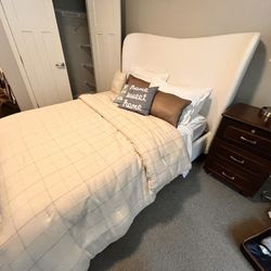 Bed, Frame And Large TV