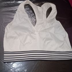 White Sport Bra Medium And Kaki Sport Bra Medium 