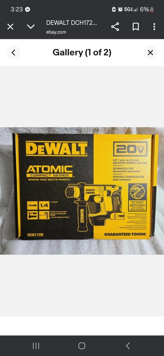 Dewalt 20v Cordless Rotary Hammer (2 Of Them) And Battery Set W/ Charger