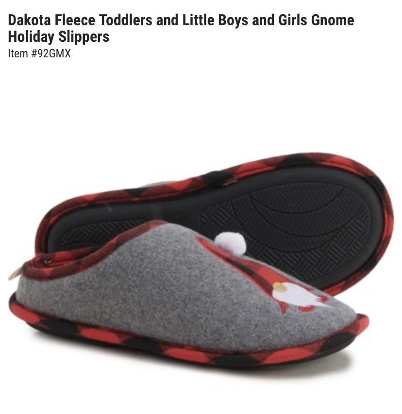 Dakota Fleece Gnome Slippers Kids 9/10