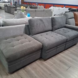 Gray modular seating with storage $249 each
