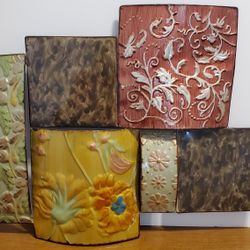 Attractive 16 X 20 Embossed Metal Wall Art.  