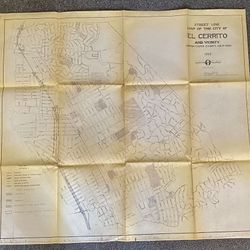 Original1952 Map of El Cerrito, Ca