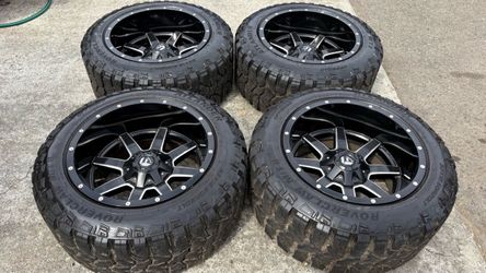 20x12 FUEL DEEP DISH RIMS AND TIRES ,6 LUG UNIVERSAL