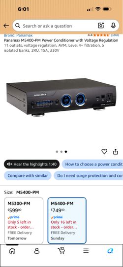 Panamax M5400-PM Power Conditioner