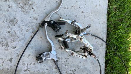 Vintage BMX Brakes, Old School , Front & Rear, Shimano Levers, Perfect For Klunker, Extra Stopping Power, Lee Chi, Bulldog Grip, Located In LaHabra Ca