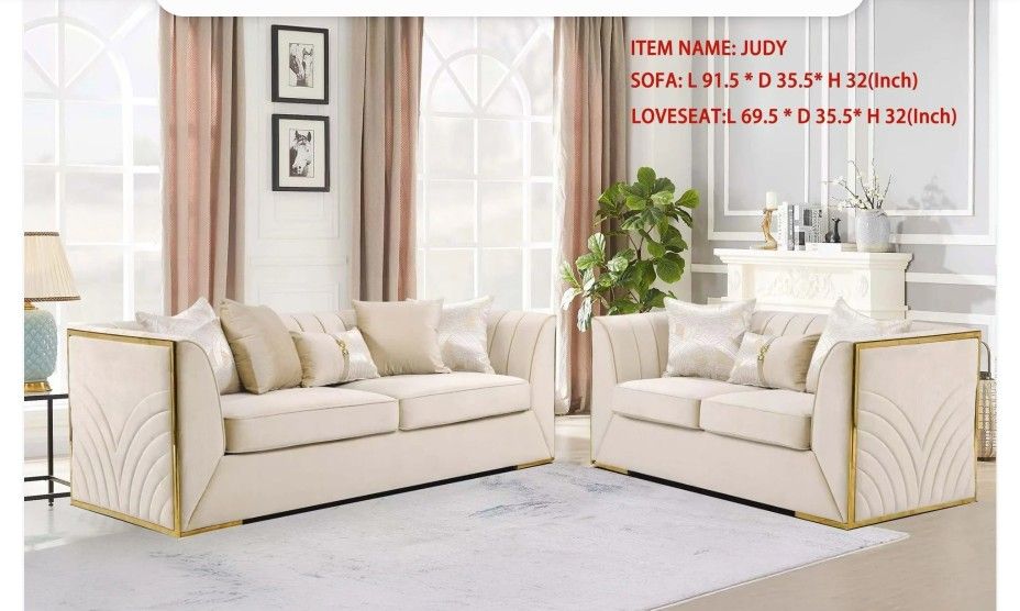 2 PC SOFA AND LOVESEAT NEW IN BOX