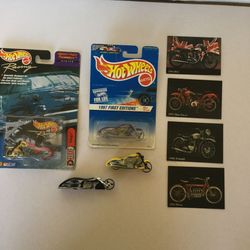 Motorcyle Collectibles Lot Of 4 1996-to 2003 /Plus 4 In-Line Collectible Vintage M.C. Cards 