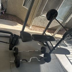 Beginner Bench w/ Weights - 90$ obo