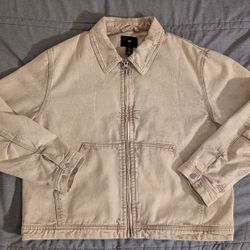 H&M Beige Zip-Up Jacket – Men’s Medium/Large
