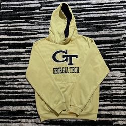 Georgia Tech Yellow Jackets Colosseum Arch and Logo Pullover Hoodie - Youth Large (16-18)