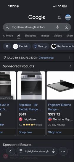 Frigidaire new glass stove
