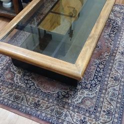 Glass And Wood Coffee Table