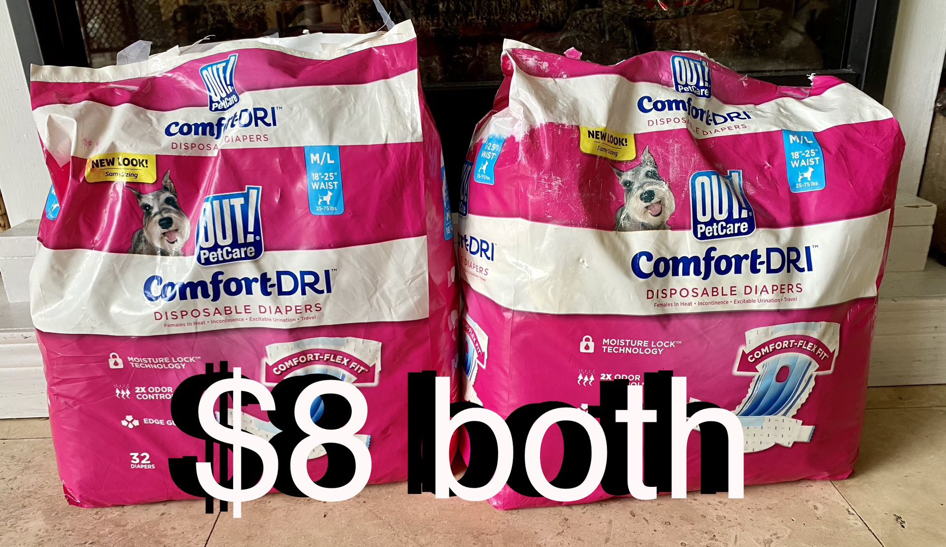 $8 Bundle of Out! Petcare Disposable Diapers pet training diapers