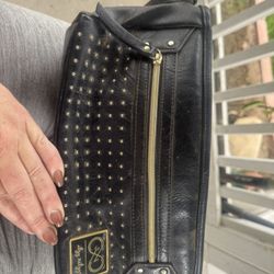 Chelsea Cole Itzy Ritzy Stroller Caddy Studded Black With Floral Pattern Inside