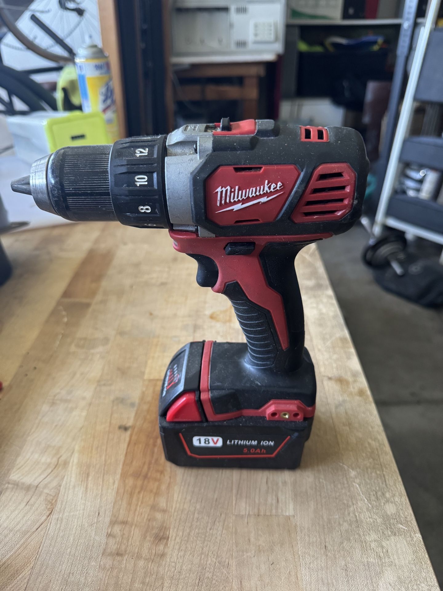 Milwaukee M18 Drill And 5.0 AH- Battery