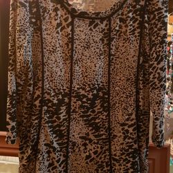 Inquest Casual Tunic With 3/4 Sleeve Size Small