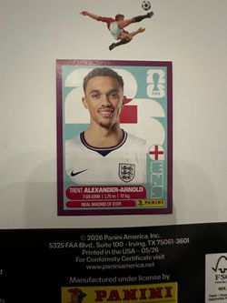 Trent Alexander Arnold purple parallel fifa World Cup panini sticker