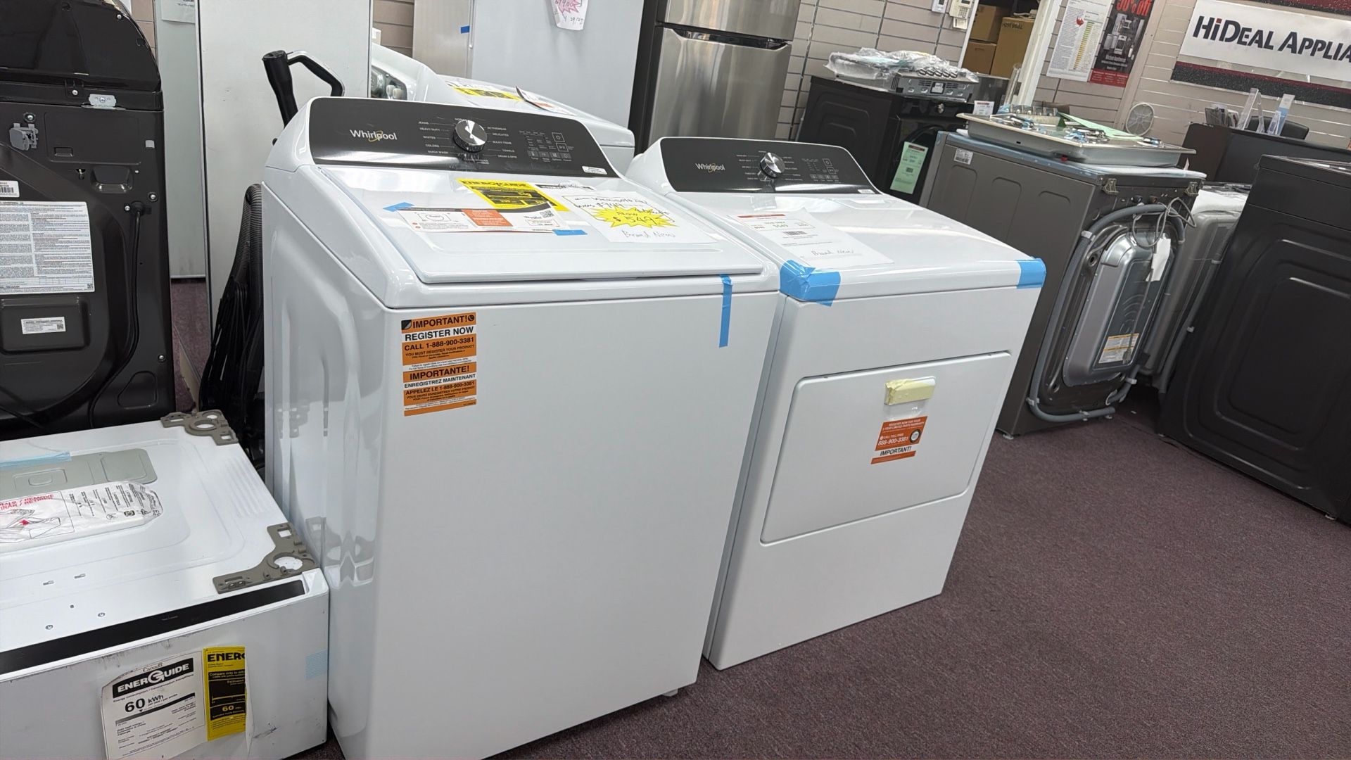 NEW Washer And Dryer Set With 1 Year Warranty