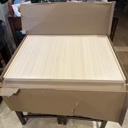 Rotating Puzzle Board with Drawers About 22"x30"Portable Wooden Jigsaw Puzzle Table