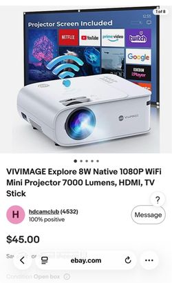 Vivimage Mini Projector, Video Projector