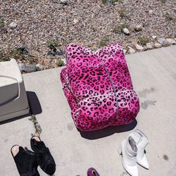 Pink Cheetah Foam Material 