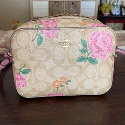 Coach floral-print signature canvas style crossbody