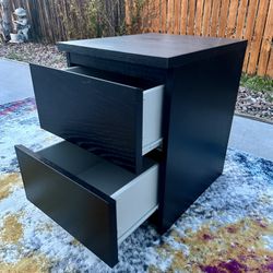 Modern Black Nightstand