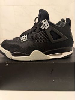 Jordan 4s black canvas size 8