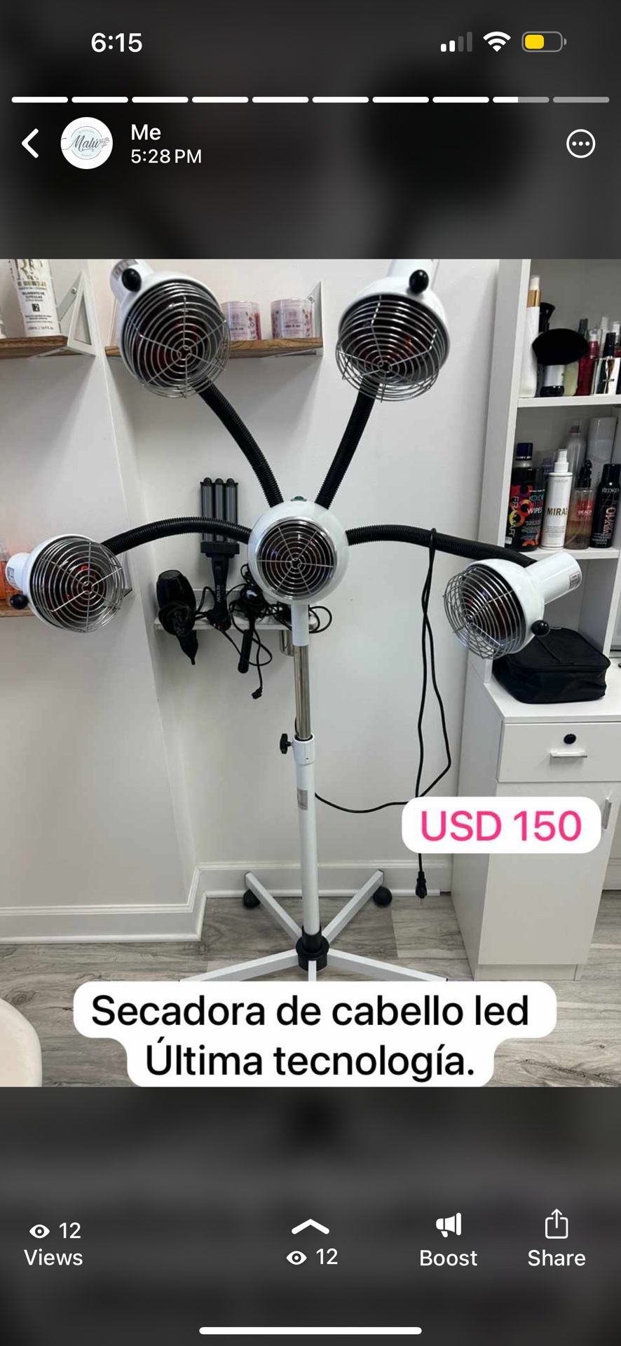 led hair dryer