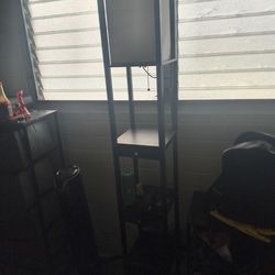 3 for 100 or 40 ea. 6ft shelved floor lamps
