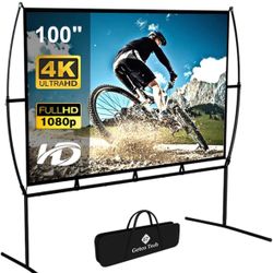 Projector screen with foldable stand 100 inch NEW
