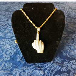 14k Gold-plated CZ Pendant With 30-in Chain