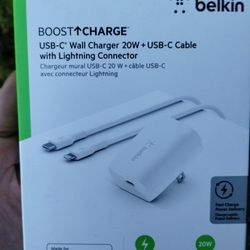 Belkin Fast Charger C To lightning Cable I Phone 