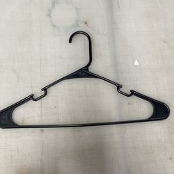 100 Black Plastic Hangers 