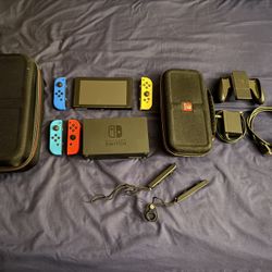 Nintendo Switch Console (Neon Blue/Neon Red) + Accesories