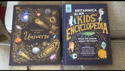 Britannica Kids Encyclopedia & Mysteries of the Universe hard cover beautiful books