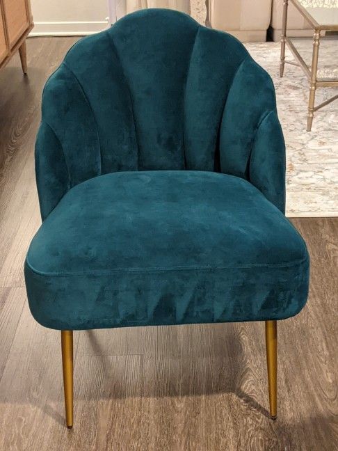 Decorative Chair Turquoise Blue Green Large