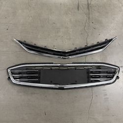 Front Bumper Upper Lower Honeycomb Mesh Grille Replacement for Malibu 2016 2017 2018