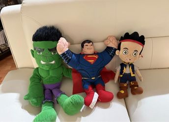 Superhero Plush Toy Bundle – Hulk, Superman, Jake