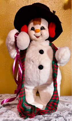 Vintage 90s Santa’s Best Animated Snowman Christmas Motionette - 22"