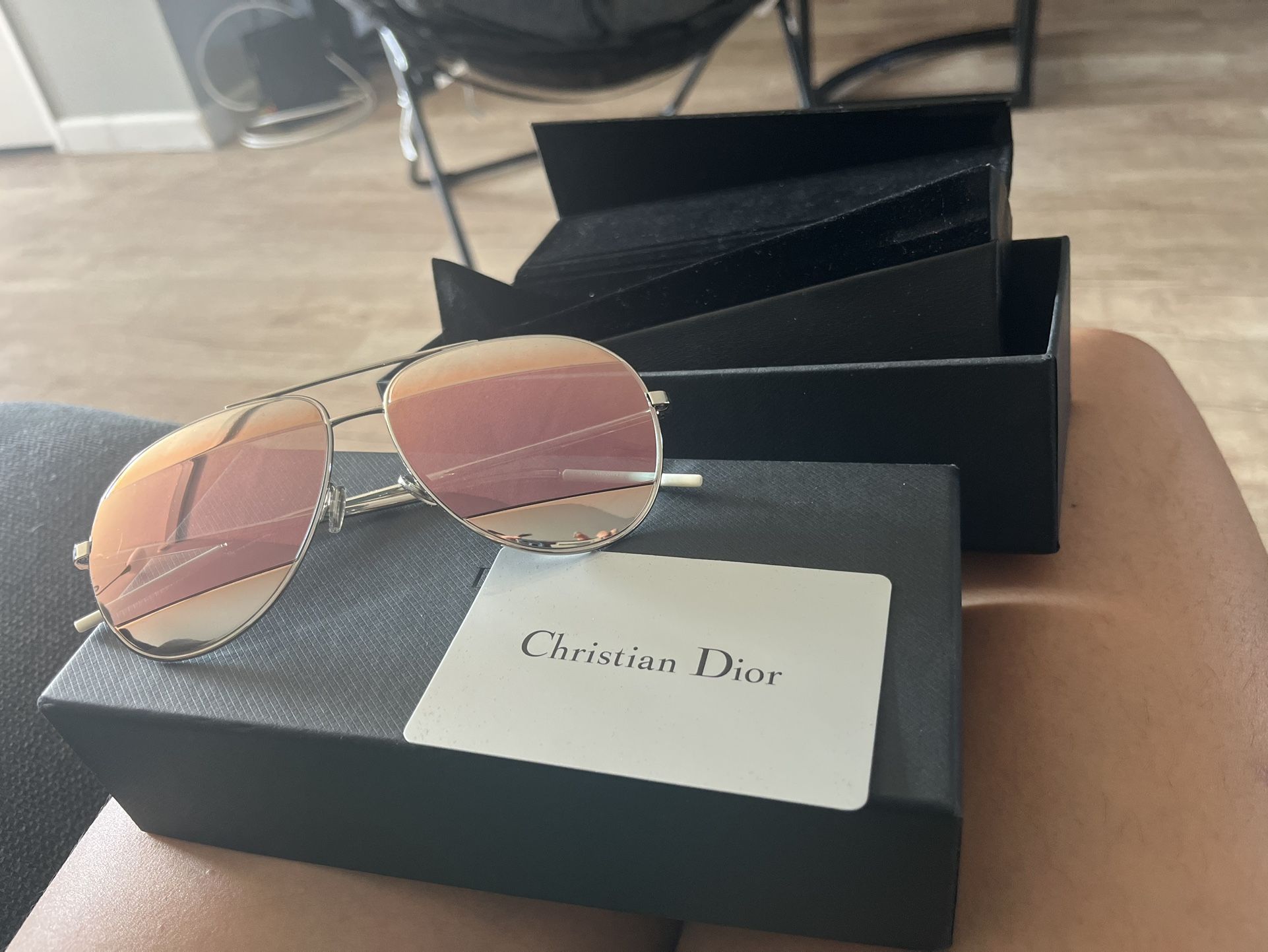 Christian Dior‎ Split 1 Aviator Gold/Pink Sunglasses BRAND NEW* DIOR Split 1 Sunglasses main image 4