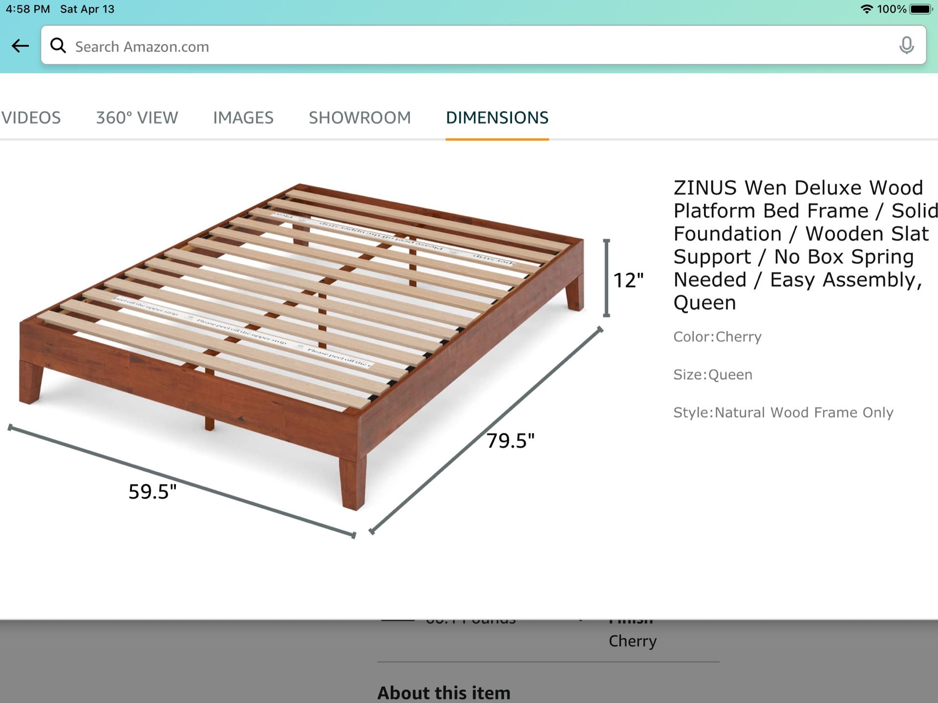 Queen Bed frame and Mattress/ Will Sell Together or Separately for Sale