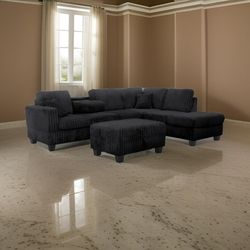 Sectional No Ottoman 