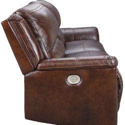 Lydia power reclining sofa with power head rest- Raymour and Flanigan