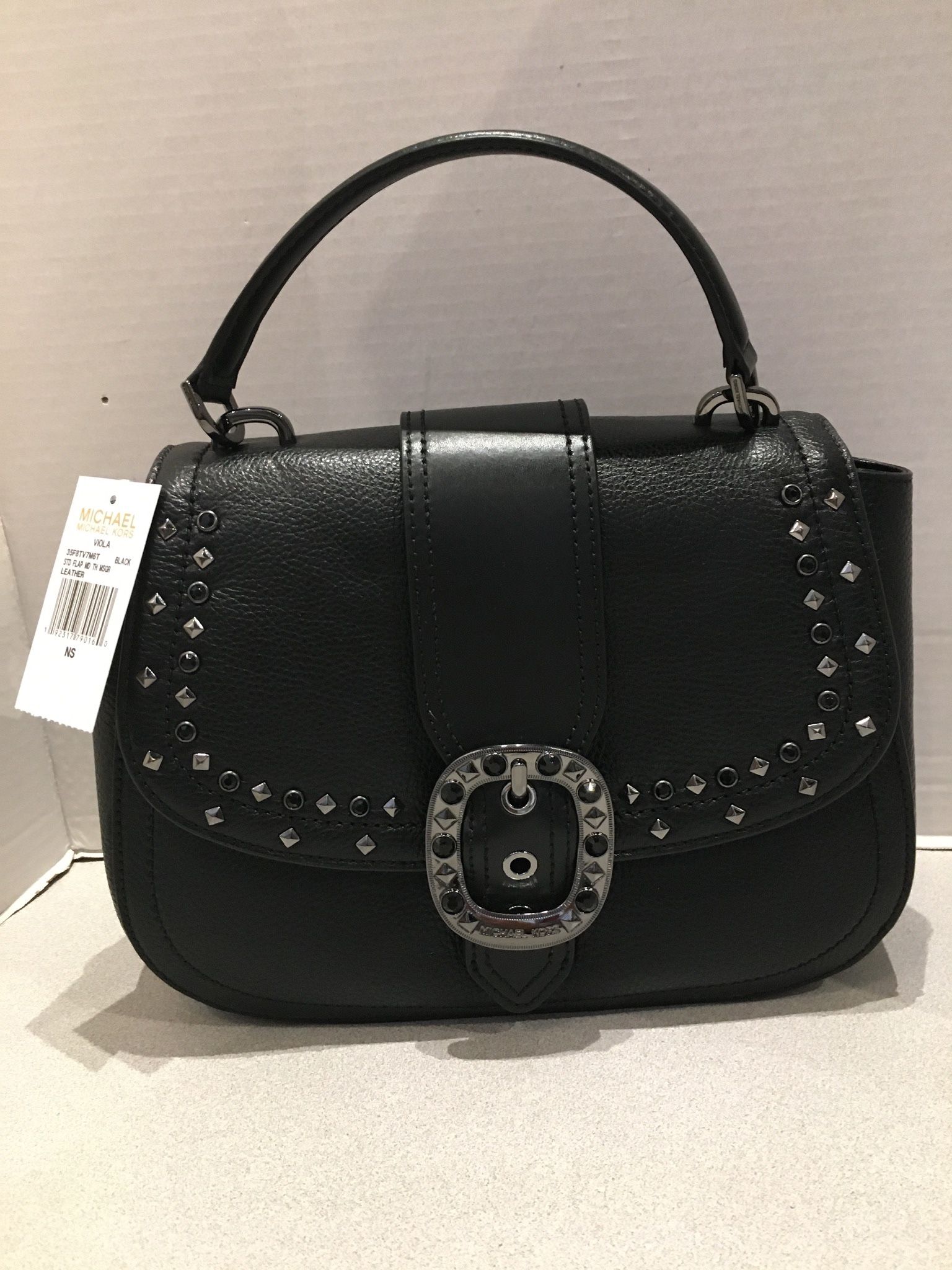New MICHAEL KORS Viola Studded Crossbody Bag Flap Messenger