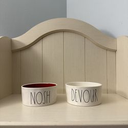 Rae Dunn Large Pet Bowls Set 