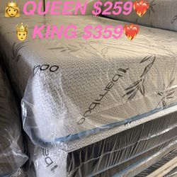 King Memory Foam Mattress And Box Spring $369